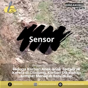 Diduga Korban Anak-anak Tertabrak Kereta di Cibitung, Korban Dikatakan Sempat Menaruh Batu di Rel